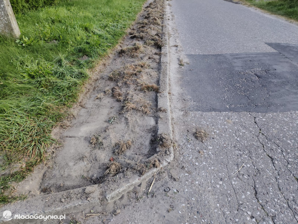 Chodniki w Nadziejewie - przed i po interwencji radnego Jerzego Terechowa