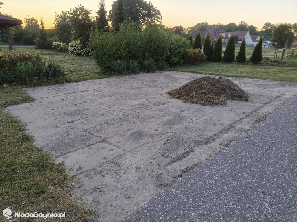 Chodniki w Nadziejewie - przed i po interwencji radnego Jerzego Terechowa