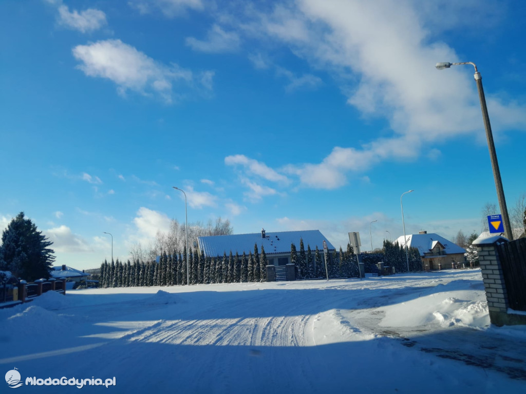 Białe, zasypane Chojnice na początku stycznia 2026