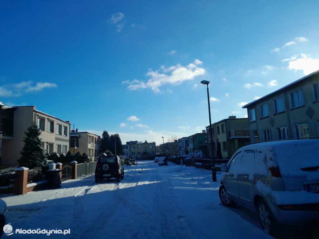 Białe, zasypane Chojnice na początku stycznia 2026