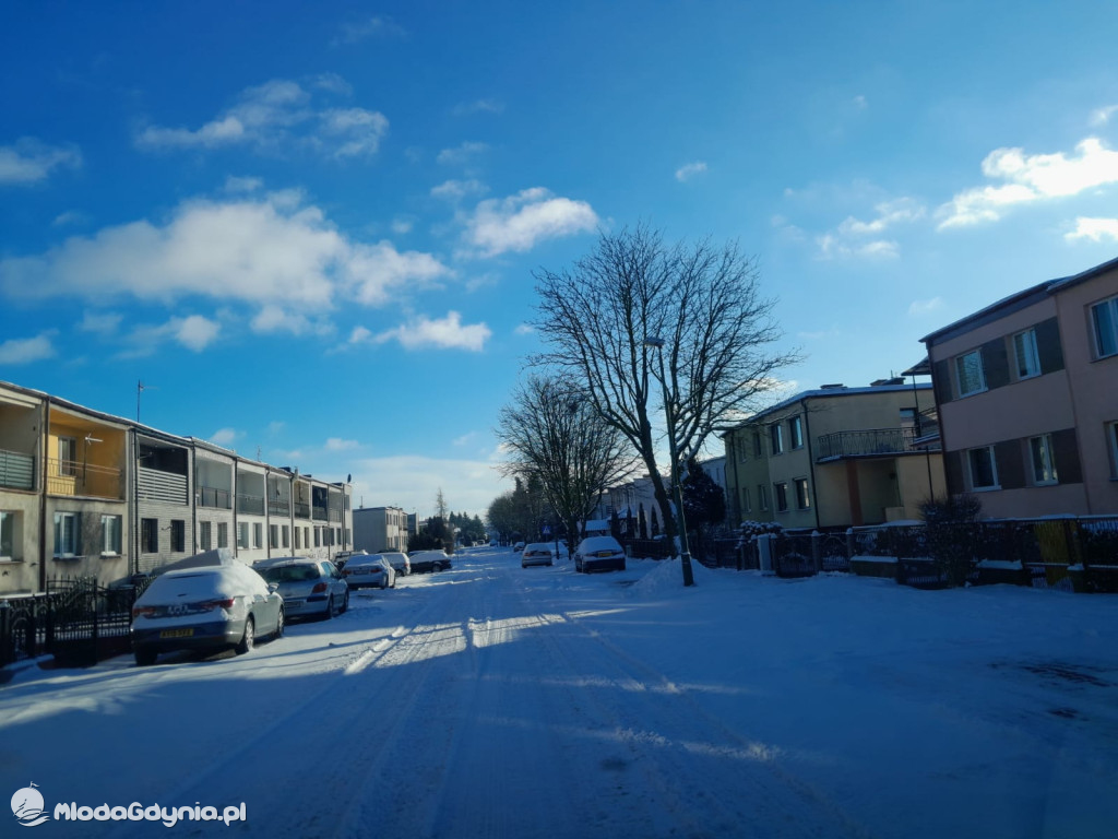 Białe, zasypane Chojnice na początku stycznia 2026