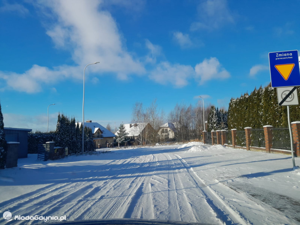 Białe, zasypane Chojnice na początku stycznia 2026