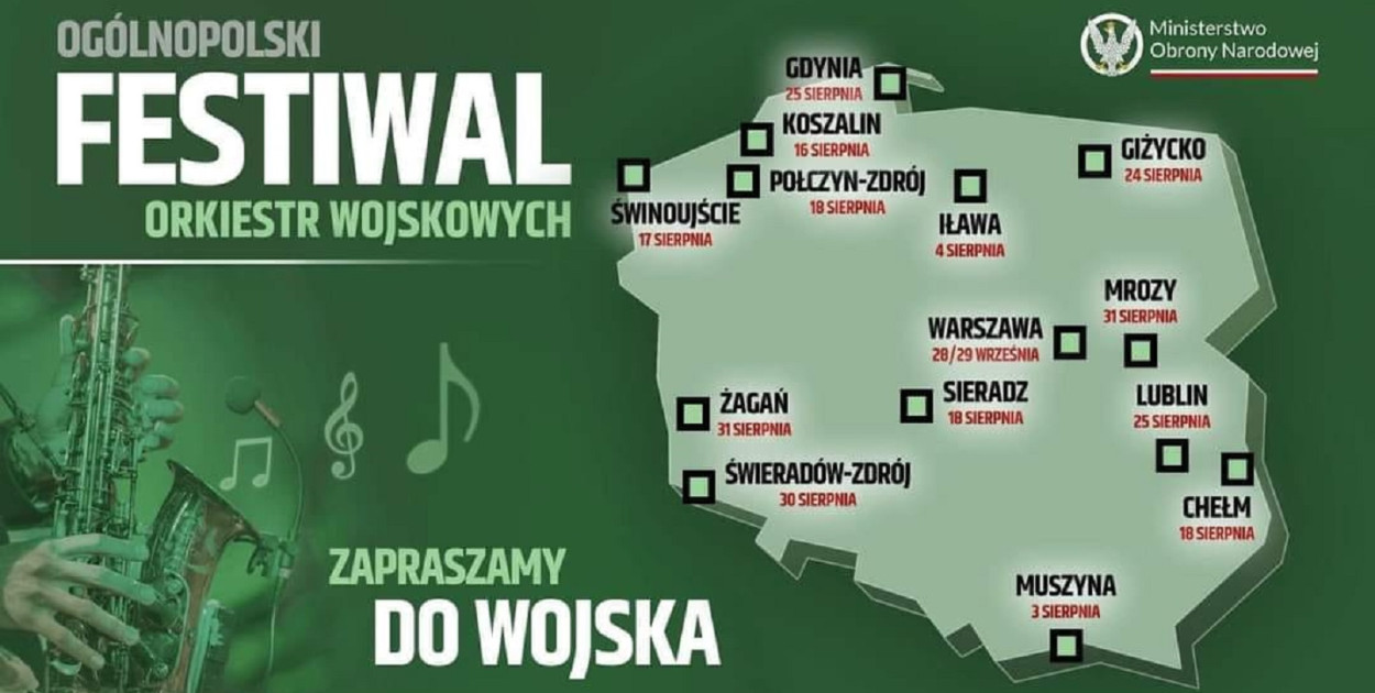 Obchody Święta Wojska Polskiego 2024. Festiwalu Orkiestr Wojskowych w Gdyni