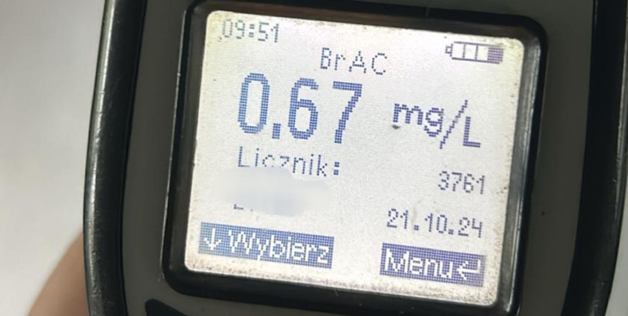 Policjanci zatrzymali nietrzeźwego kierowcę