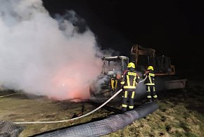 Policja sprawdza okoliczności pożaru maszyn w Słajszewie przy budowie Elektrowni