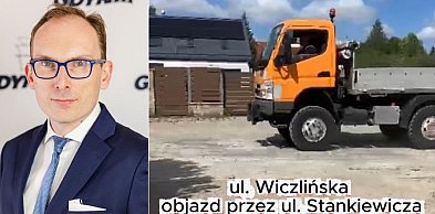 Robi się niebezpiecznie... Radny Ubych monitoruje ruch na objazdach