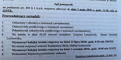 W lipcu przesłuchiwany ma być radny Okrój i była wiceburmistrz Grzeszczuk