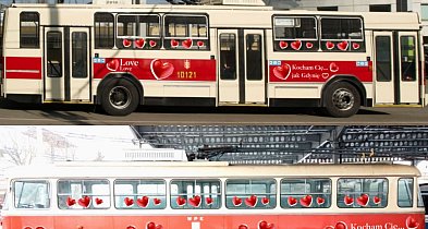 Walentynkowy trolejbus na ulicach Gdyni