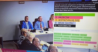 Rada Miejska w Redzie zobowiązała burmistrza Richerta do zaniechania dalszych...
