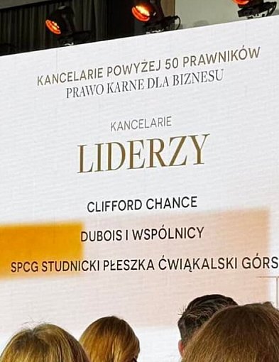 Kancelaria Dubois i Wspólnicy nr 1 w Polsce. Reprezentuje przedsiębiorcę z...