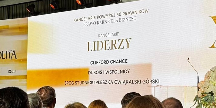 Kancelaria Dubois i Wspólnicy nr 1 w Polsce. Reprezentuje przedsiębiorcę z Wejherowa