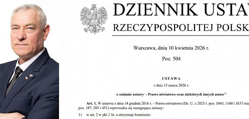 Terechów: ustawa mająca ratować małe szkoły opublikowana w Dzienniku Ustaw