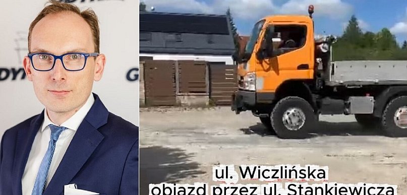 Robi się niebezpiecznie... Radny Ubych monitoruje ruch na objazdach