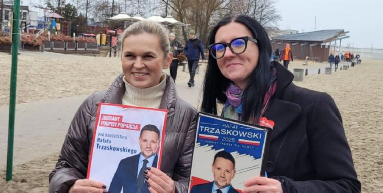 Sylwia Cisoń  (Matka Polka Feministka)  / FB - na zdjęciu wspólnie z Barbarą Nowacką podczas kampanii prezydenckiej