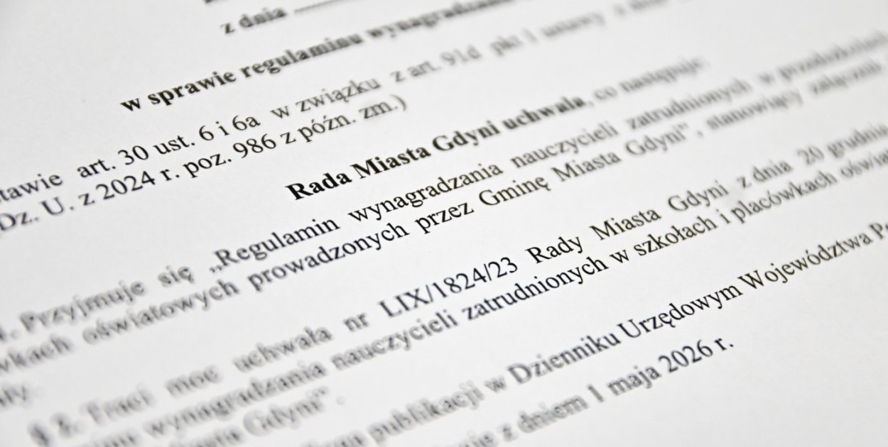 Podwyżki dla gdyńskich nauczycieli. Nowy regulamin wynagradzania